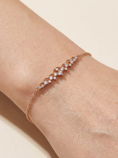 Crystal Lace Bar Bracelet - Gold